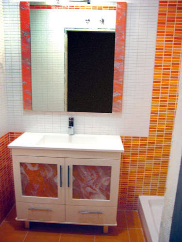 Mueble encimera de porcelana