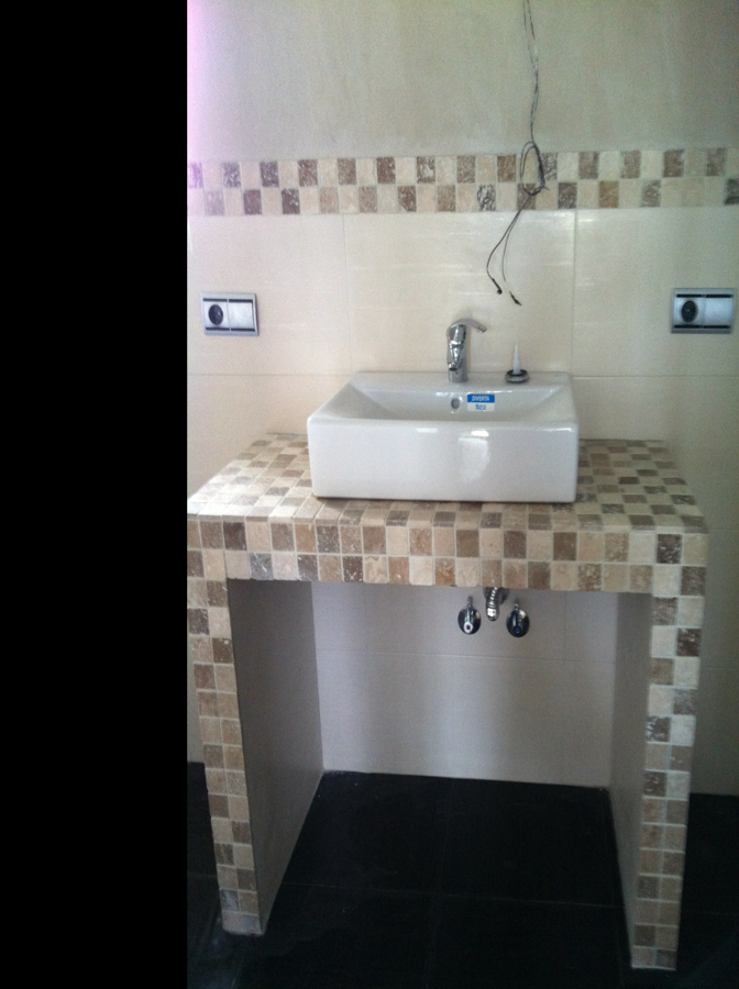 Mueble lavabo de obra 