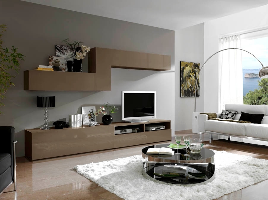 Mueble modular lacado visón.