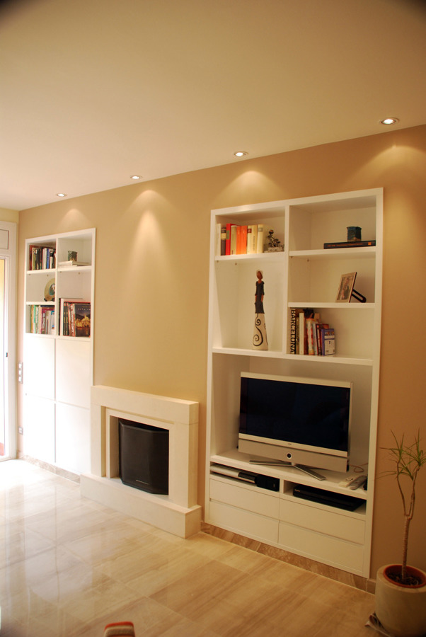 Mueble y fuego a tierra