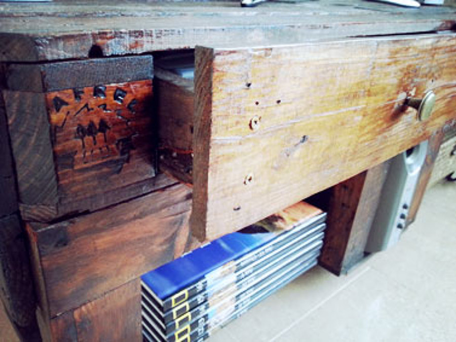 Muebles para la tele hechos con palets