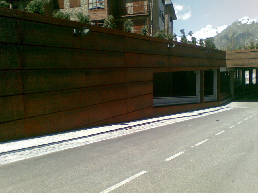 MURO CORTINA DE ACERO CORTEN