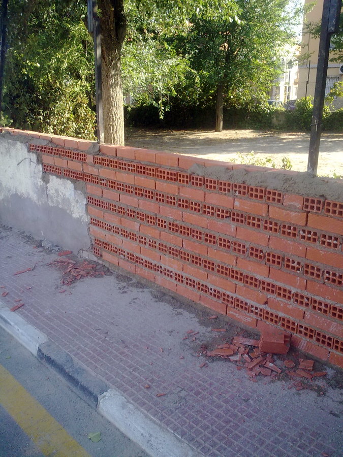 muro pie antero con doble hueco