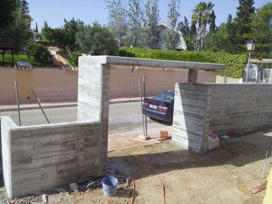 Muro terminación con tablilla natural