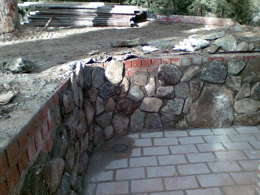 Muros revestidos de piedra