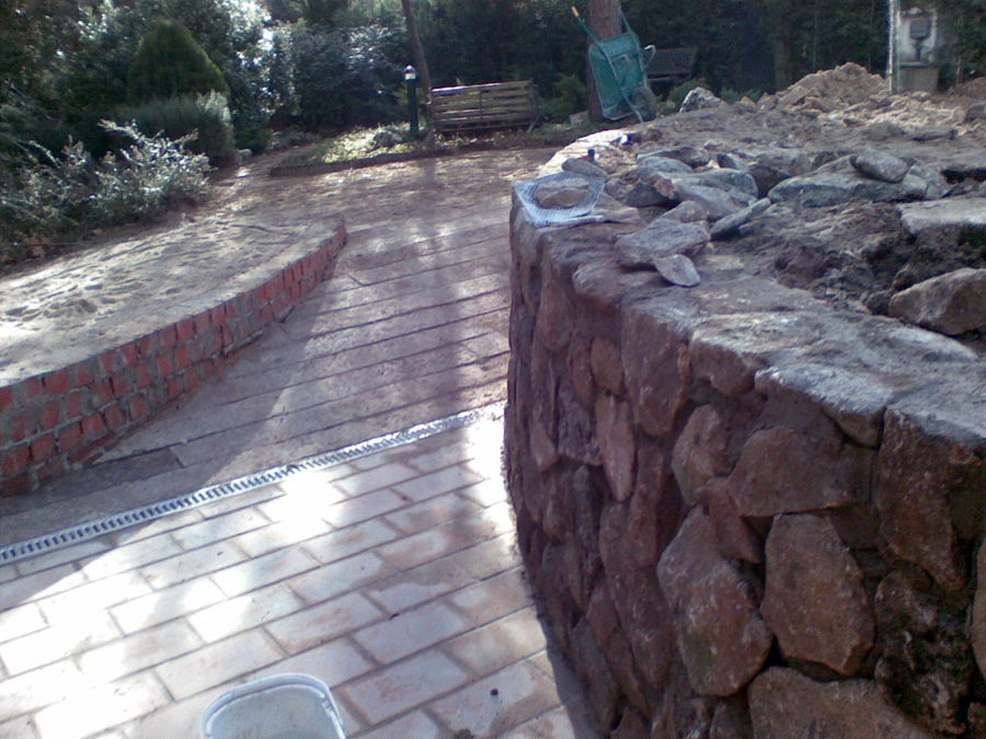 Muros revestidos de piedra