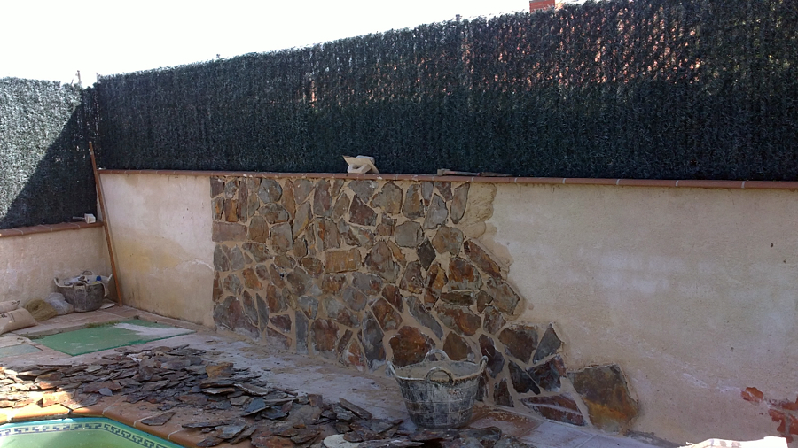 Muros revestidos de piedra