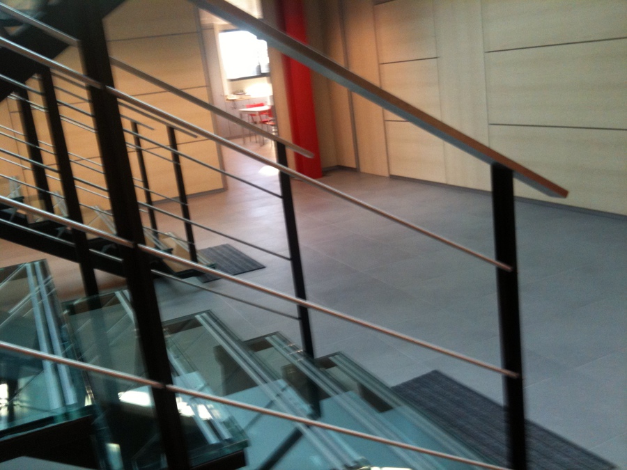 Escalera Cristal/acero