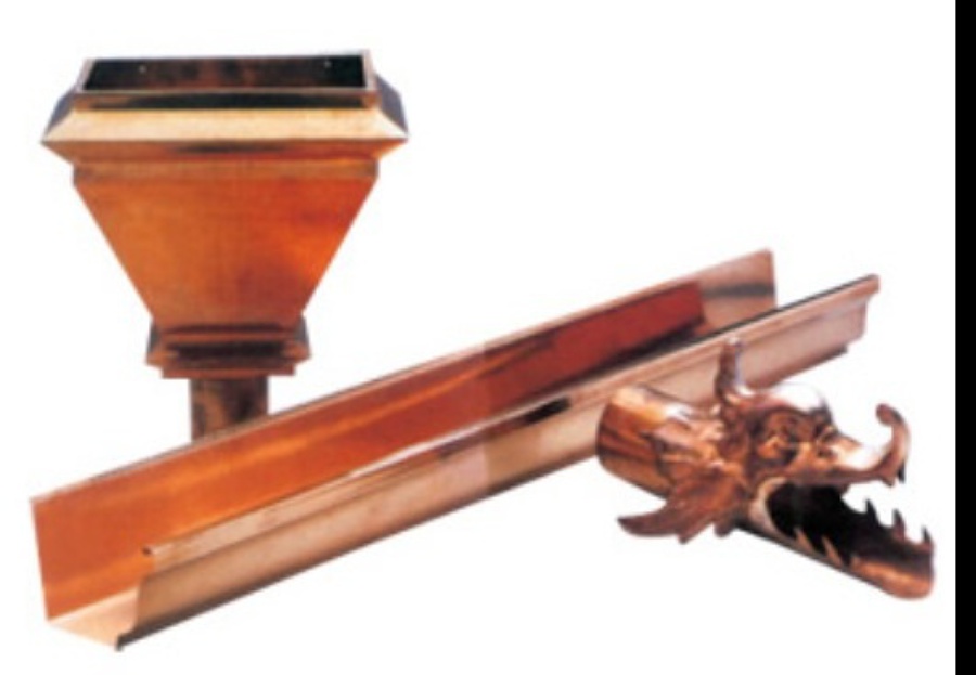 Canalon de cobre natural