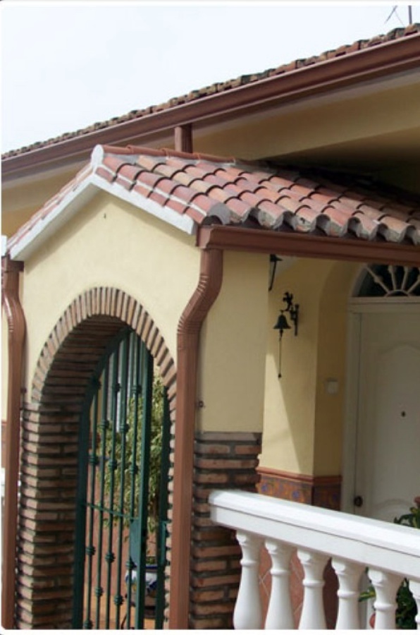 Canalon alumnio color cobre rustico