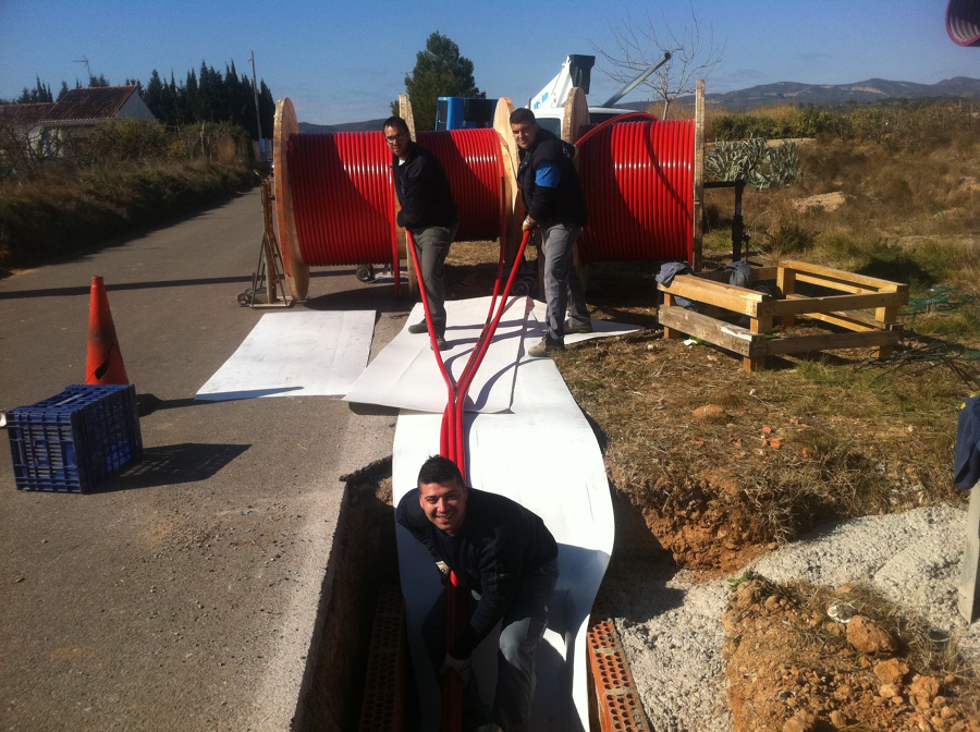 Linea subterránea alta tensión 1º