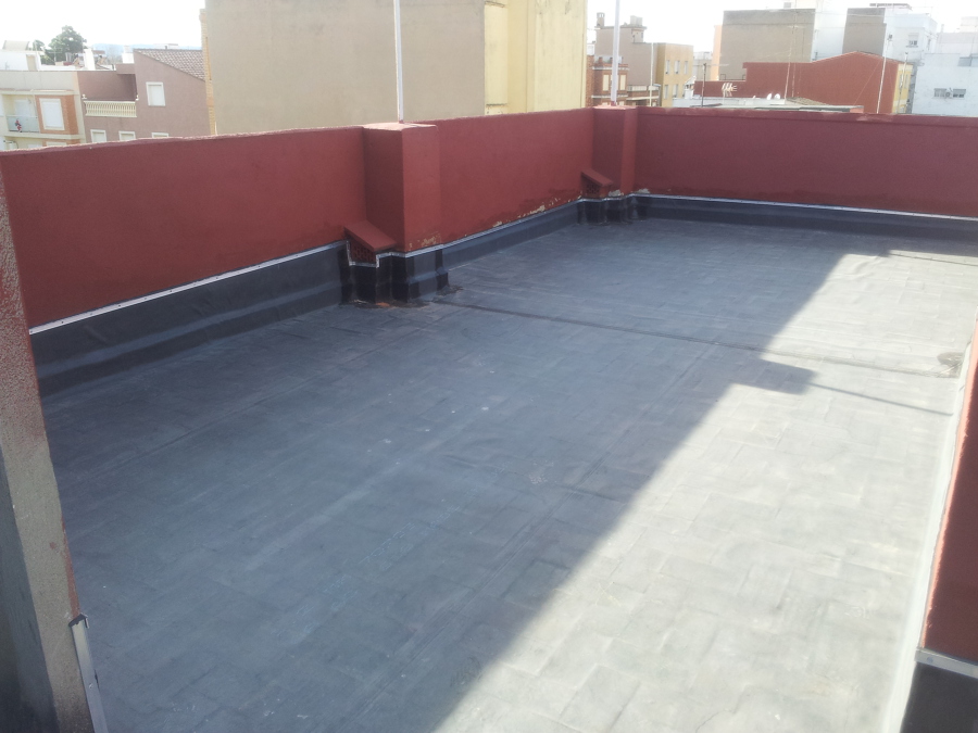 Impermeabilizacion de terraza con laminas EPDM