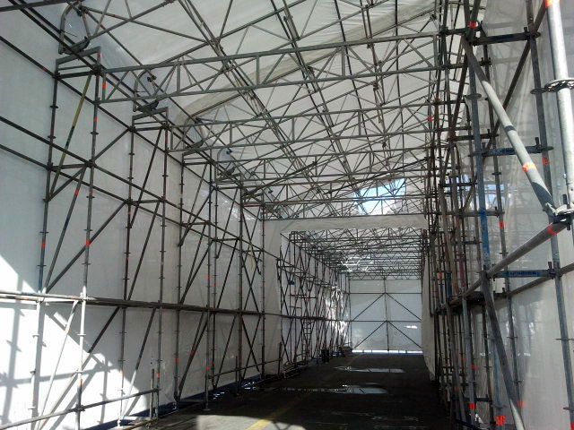 nave para trabajos auxiliarse desmonatble