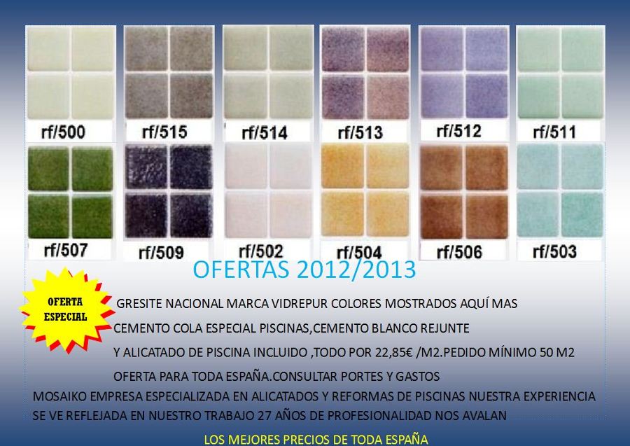 oferta gresite piscinas hasta final 2012