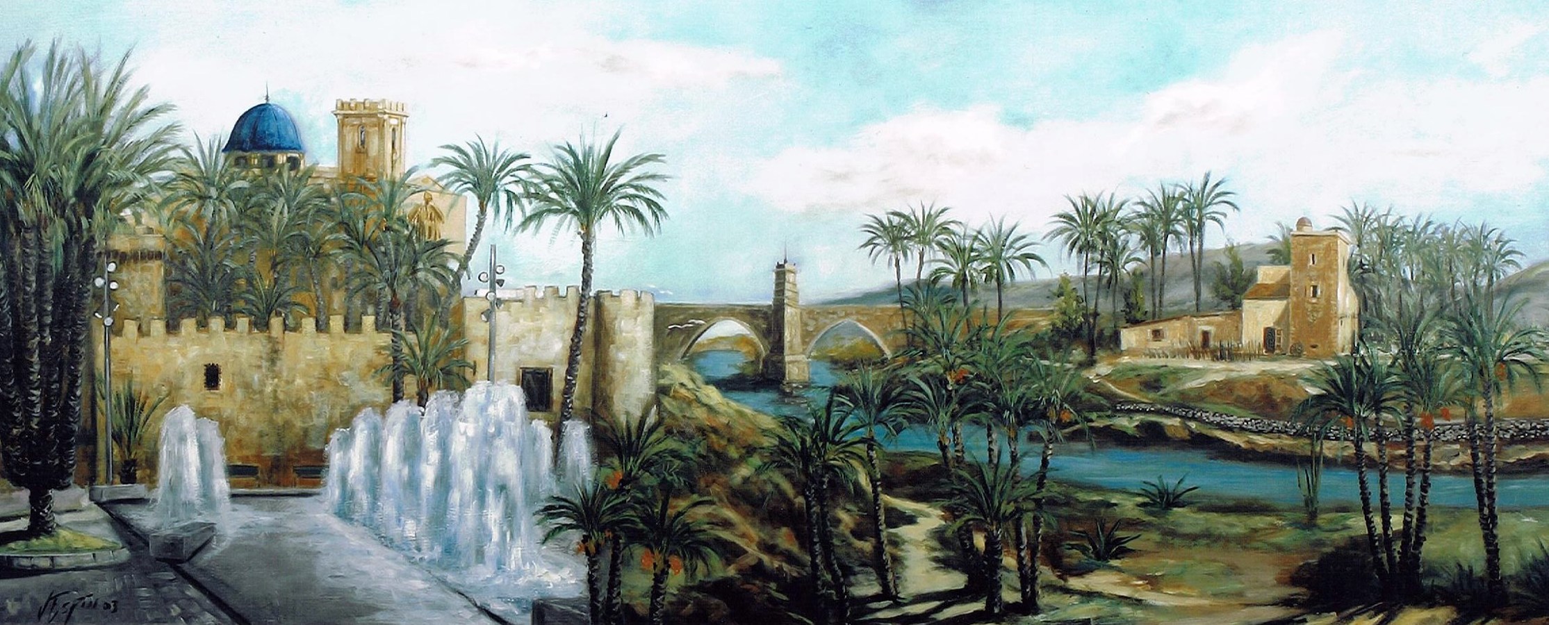 Óleo paisaje Elche
