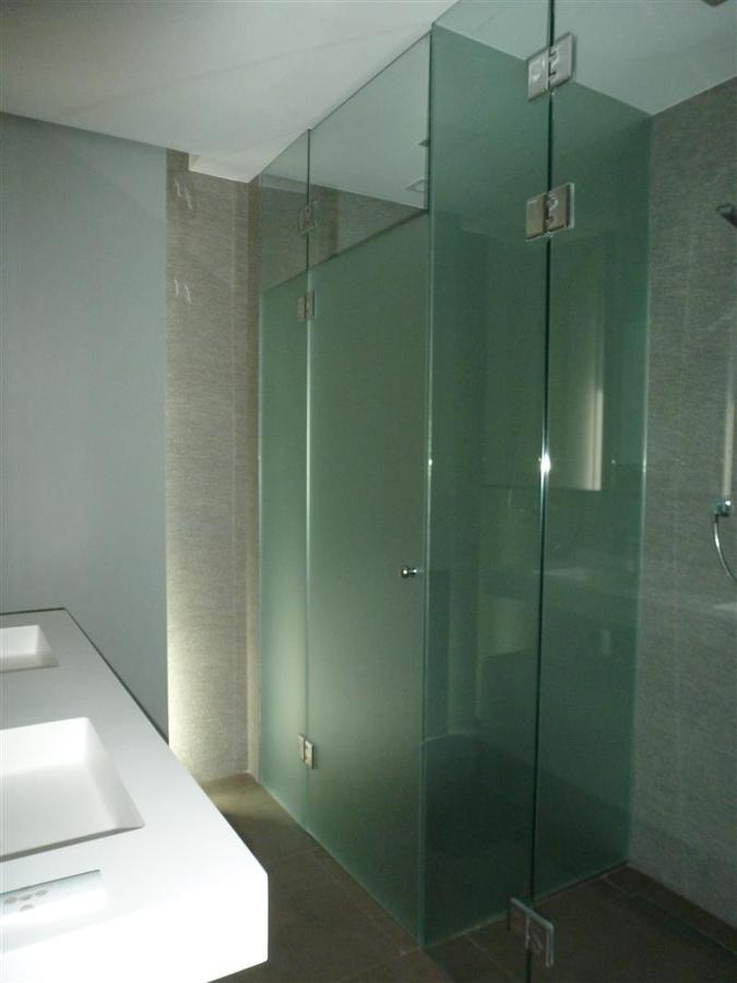 Mampara de baño vidrio mate