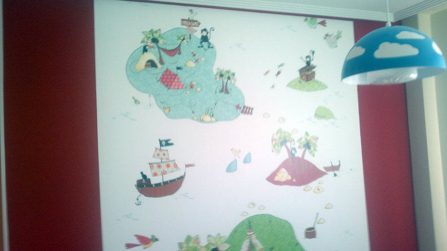 panel de papel, con pintura en los laterales