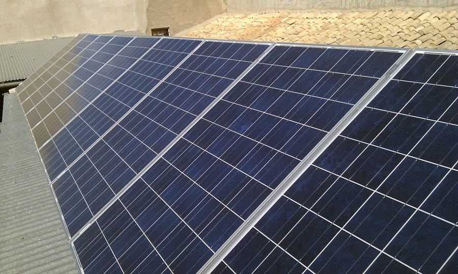 Paneles sobre tejado