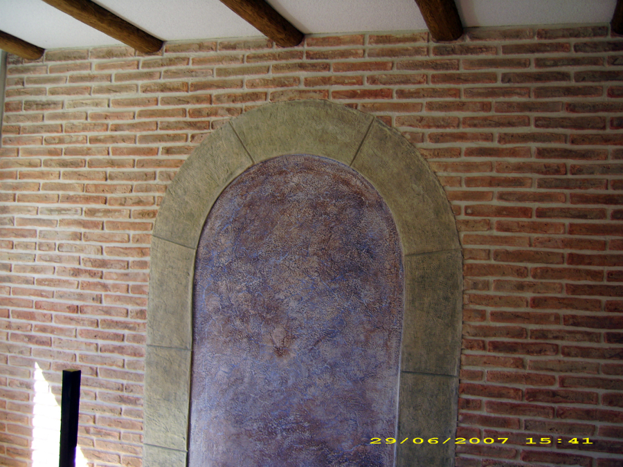 pared decorativa en salon