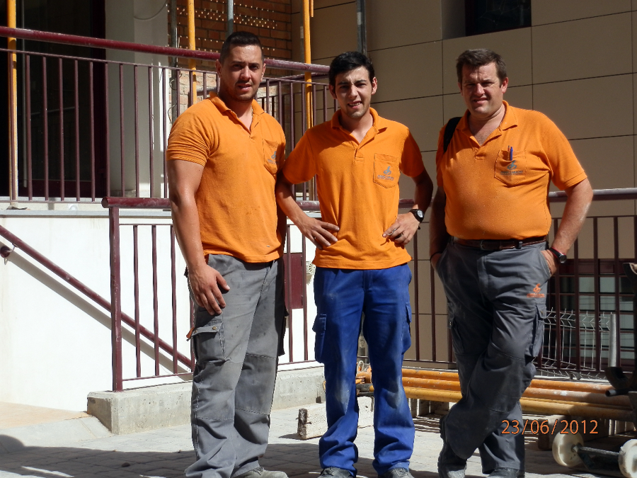 Parte del equipo técnico