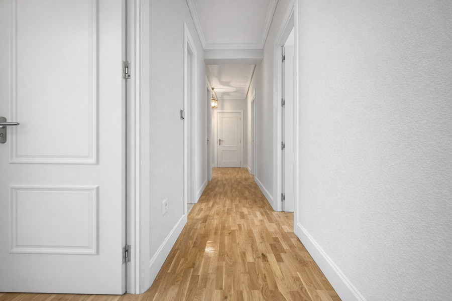 pasillo una vez terminado