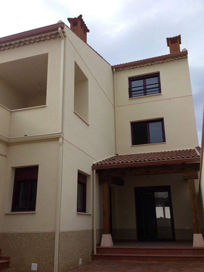 patio con porche de madera