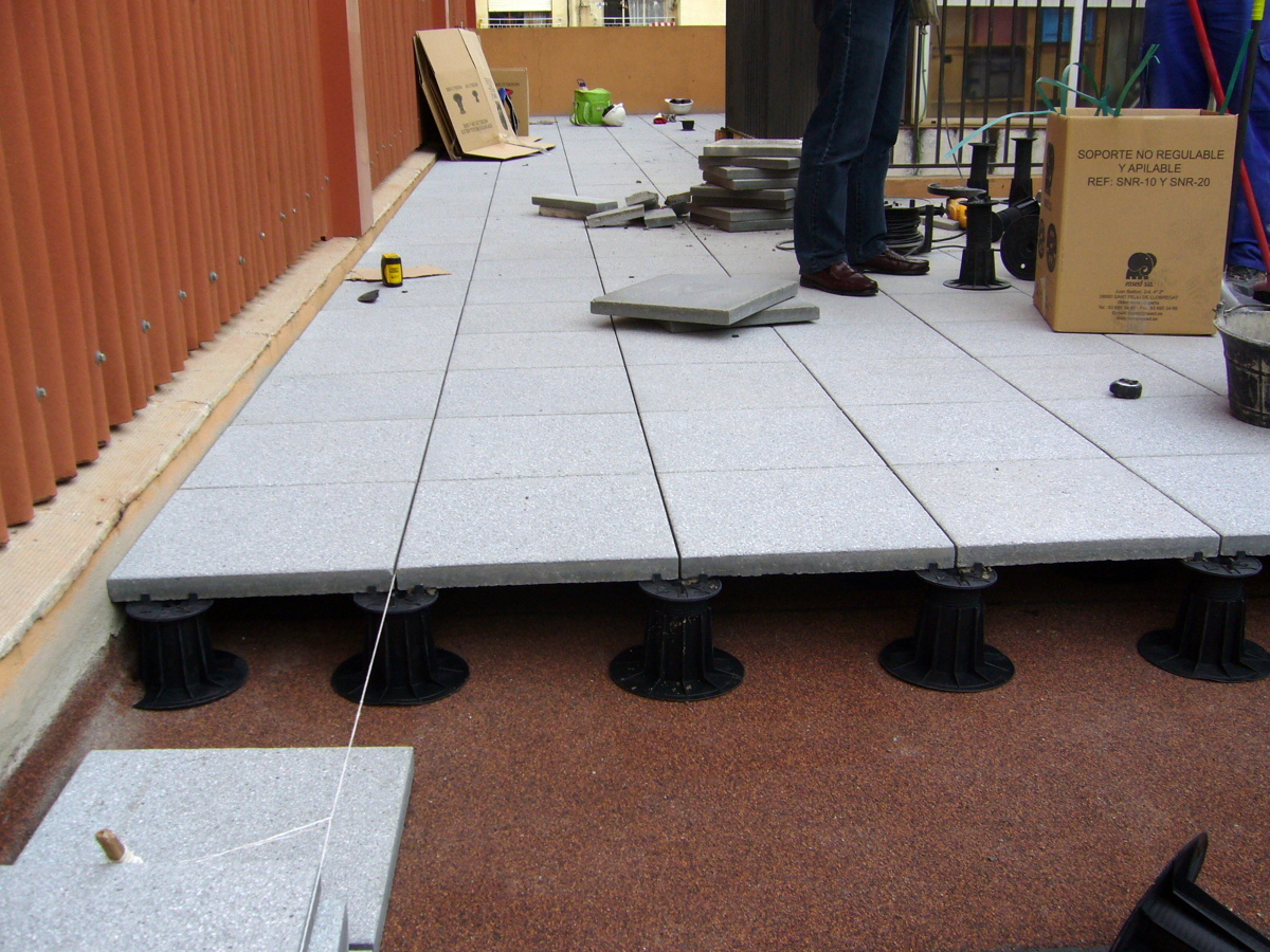 Pavimento flotante en terrado