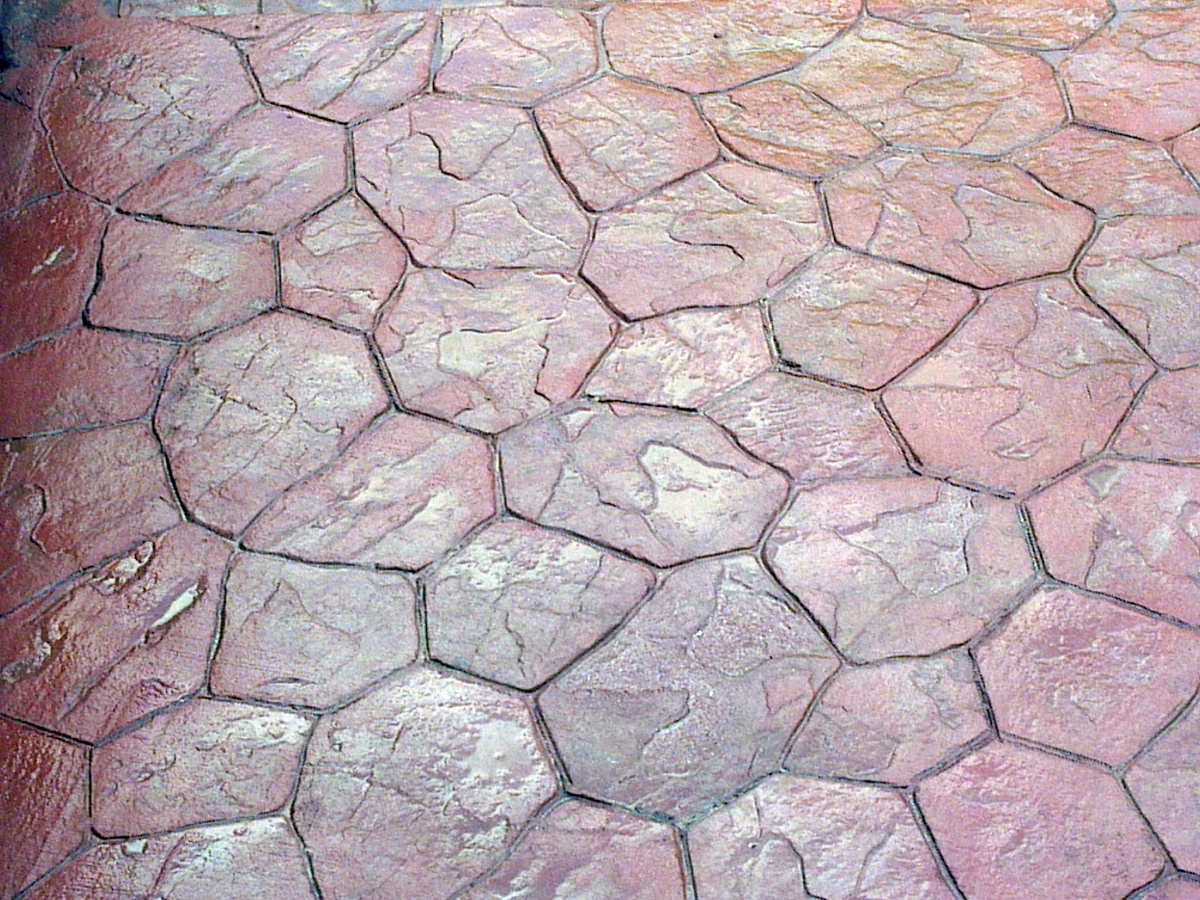 pavimentos impreso de piedra irregular