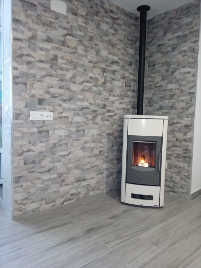 Estufa clasica con un toque moderno
