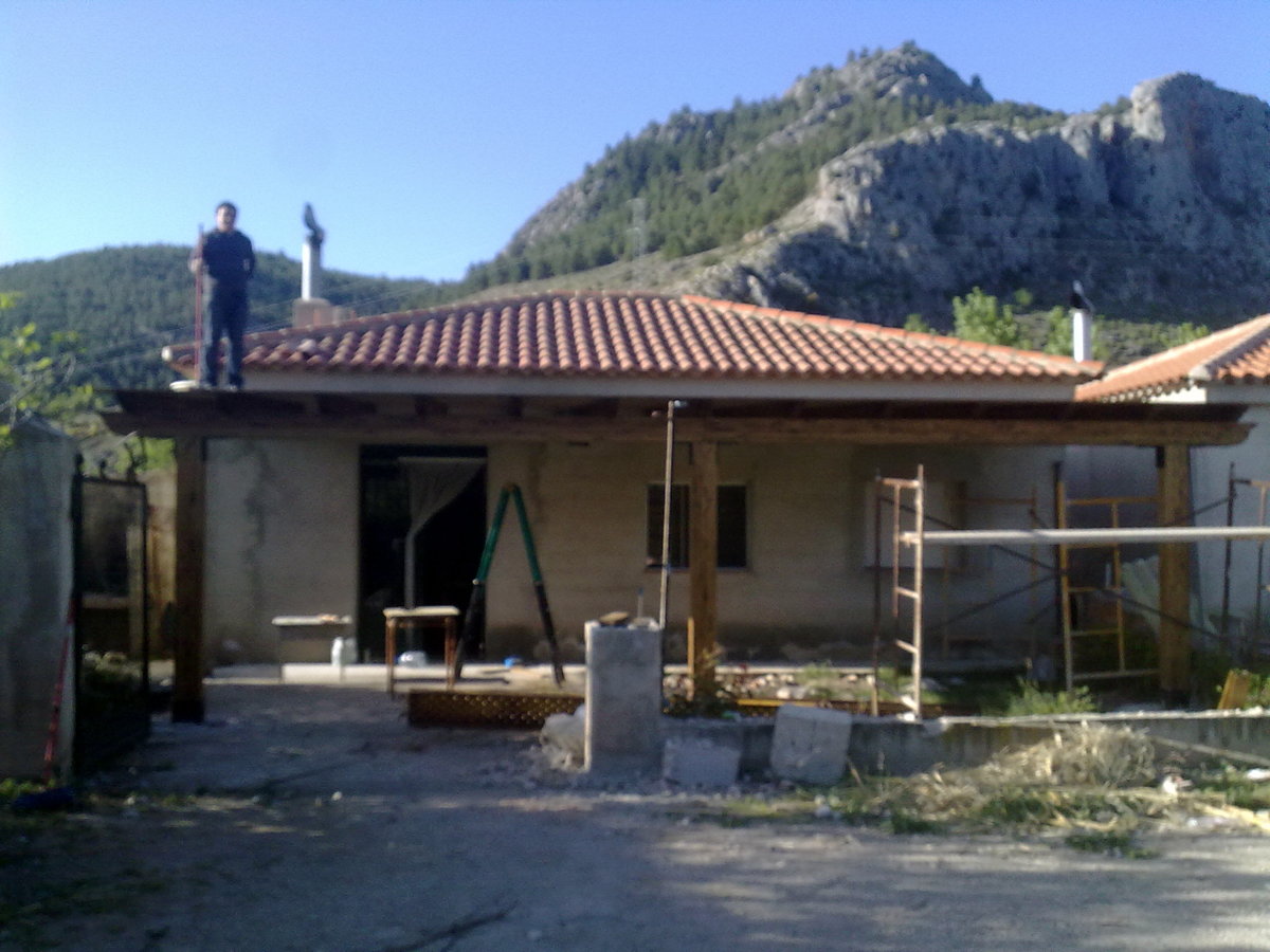 Pergola de madera