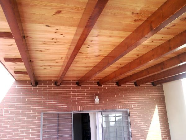 Pergola madera, cubierta