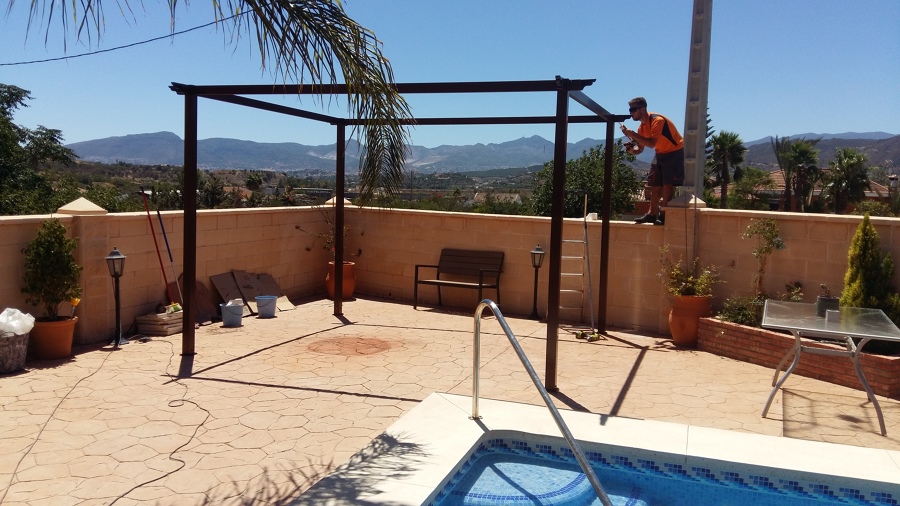 Pergolado con palilleria