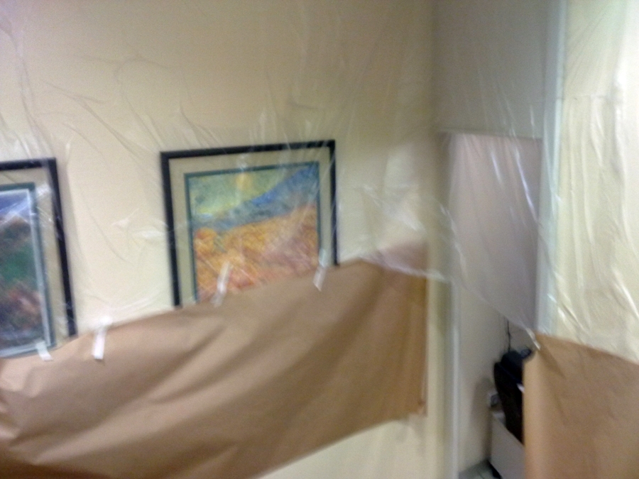 Pintado casa - protección de mobiliario