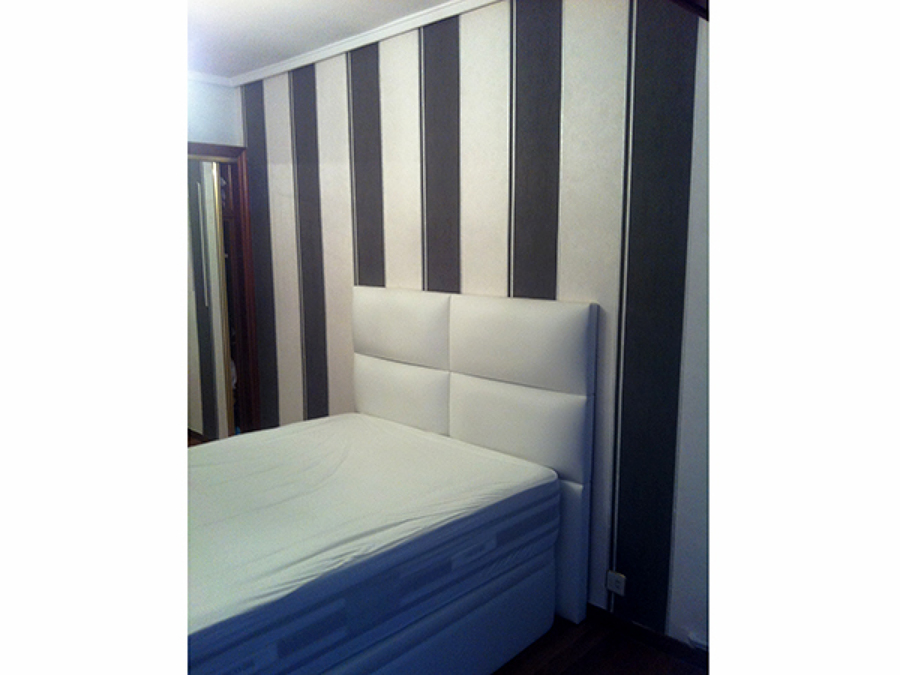 Pintura de dormitorio a rayas