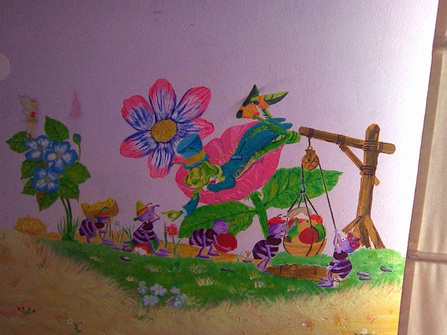 pintura en habitación infantil