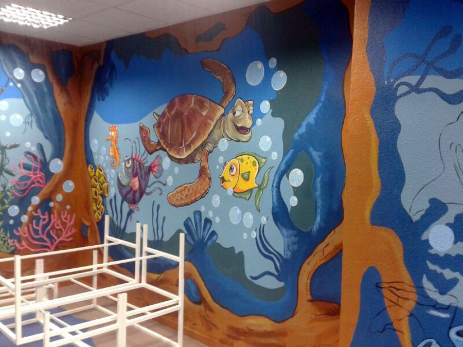 Pintura oleo en paredes