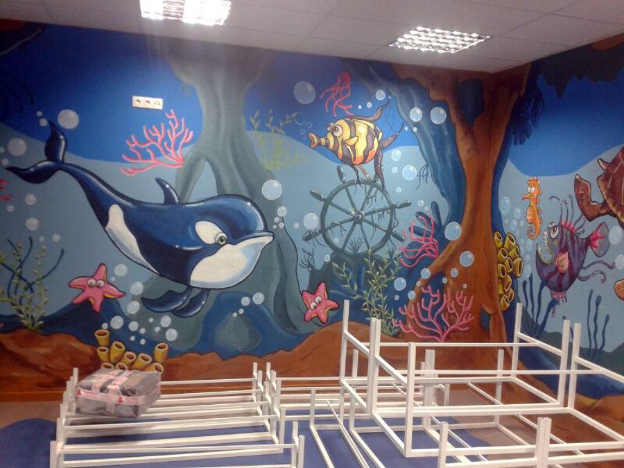 Pintura oleo en paredes