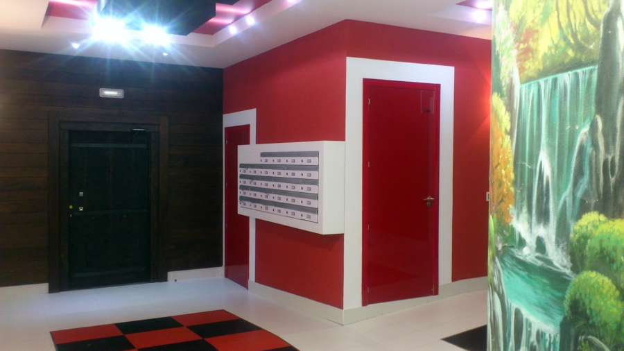 Pintura plástica lisa.