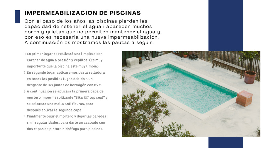 Impermeabilizacion y Pintura de piscinas