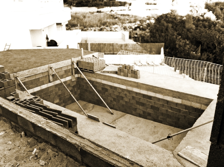 Piscina de hormigón gunitado