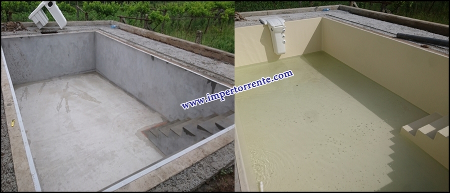 Colocacion de tela de PVC en Piscina