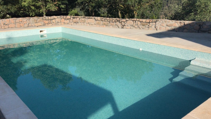 Piscina Rústica con escalera lateral