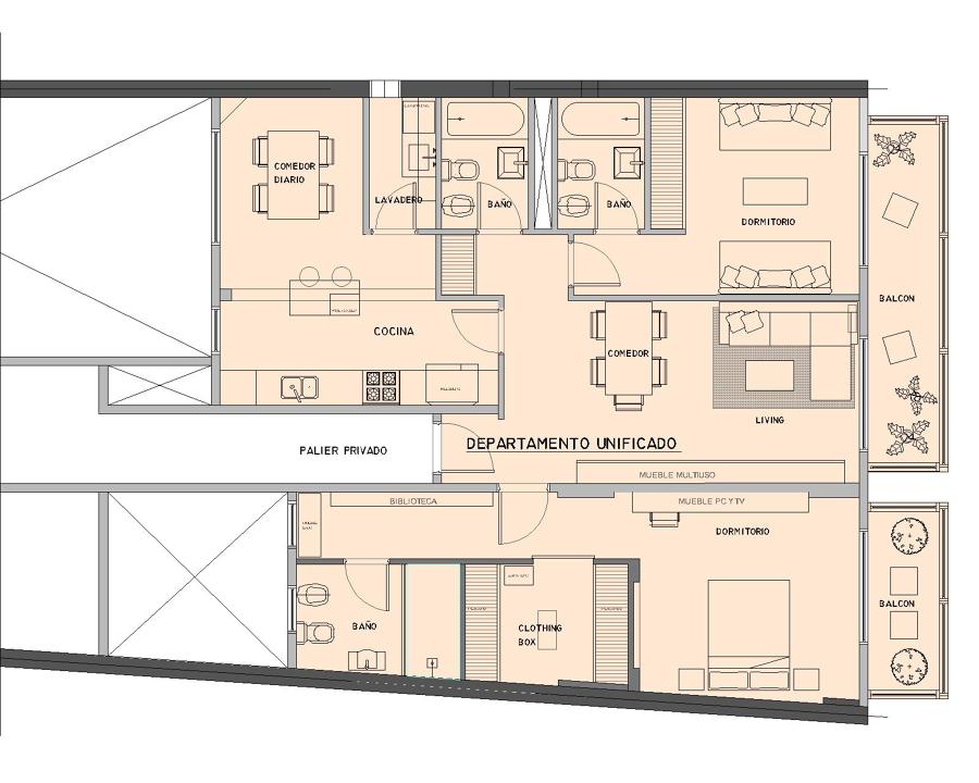 PLANTA DE NUEVA DISTRIBUCIÓN VIVIENDA