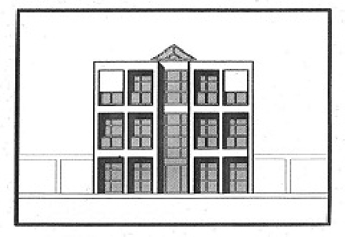 Plano fachada edificio