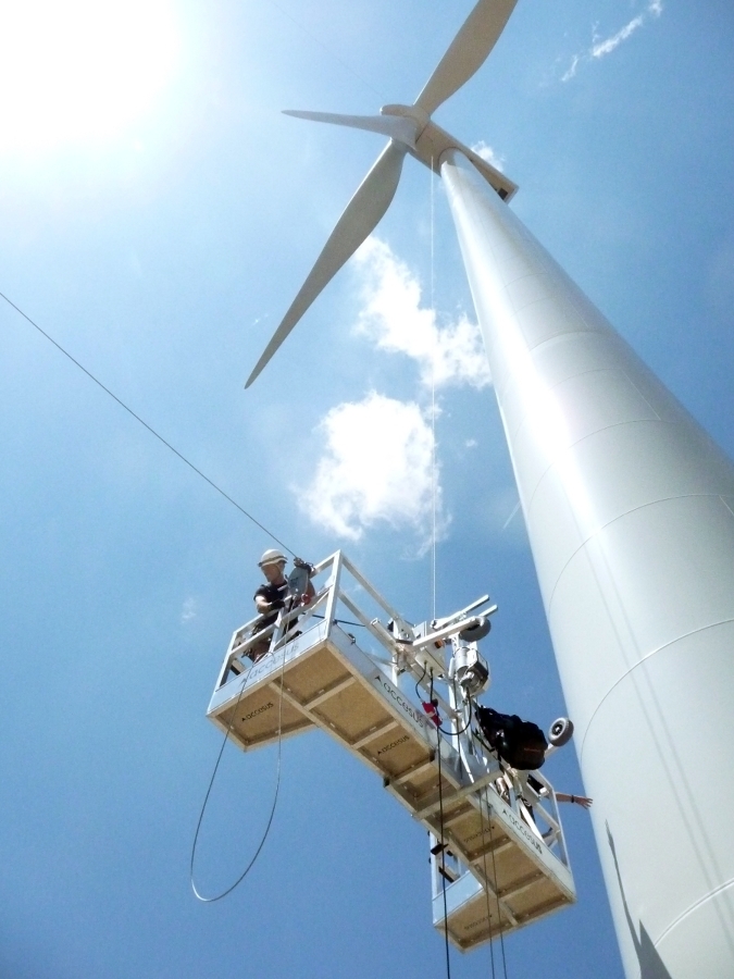 Plataforma para aerogeneradores
