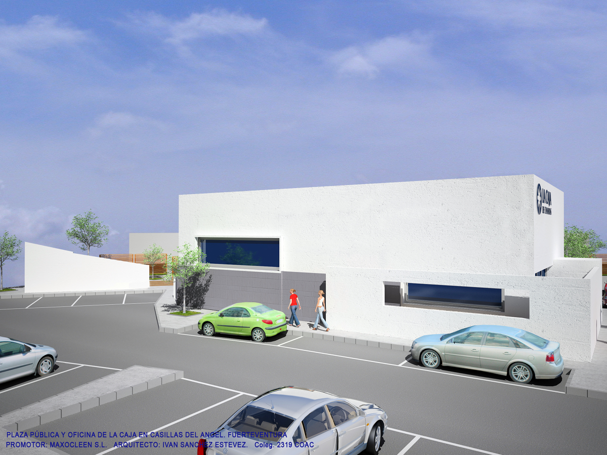 PLAZA PUBLICA Y OFICINA BANCARIA. LA CAJA DE CANARIAS