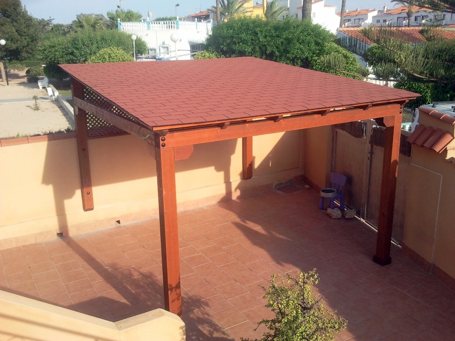 Porche a 1 agua con Tegola