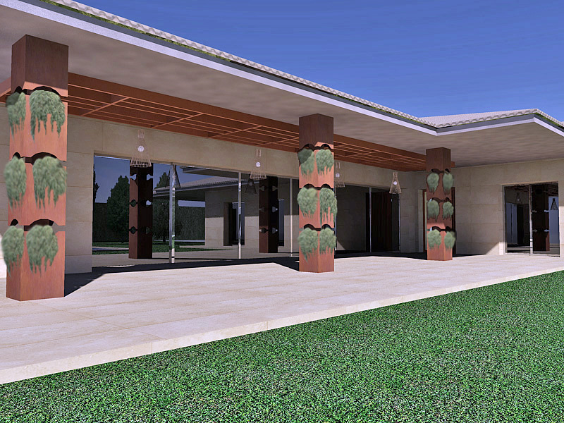 Porche zona de jardín