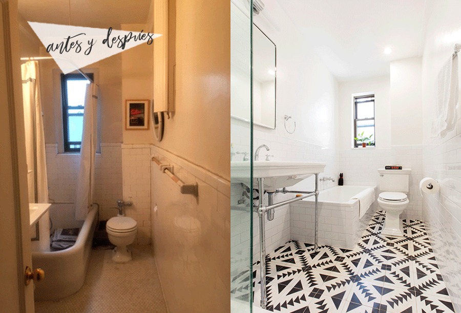 Antes y despues de reforma integral de cuarto de baño.