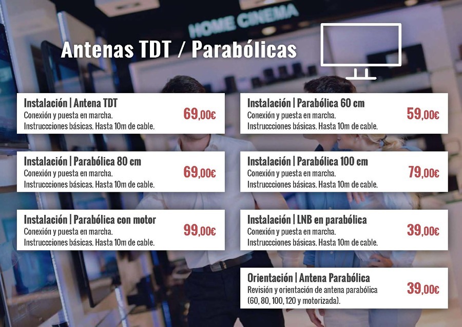 Precio Instalacion antena parabolica Eutelsat
